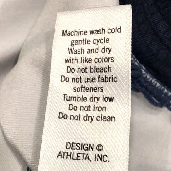 Athleta Tinker Tank Blue Paisley Print Drawstring Waist Activewear Athletic Top - Picture 11 of 12